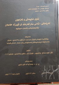 Image of ناوى تایبەتى و ئەزموون لەڕۆمانى (تەمى سەرخەرەند)ى شێرزاد حسن