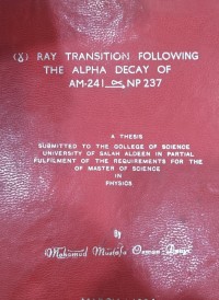 Image of () RAY TRANSITION FOLLOWING THE ALPHA DECAY OF AM-241_ NP 237