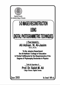 Image of 3-d inages peconst ruction using