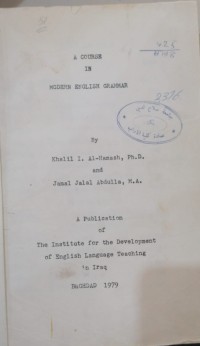 Image of A Course in Modern English Grammar