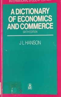 Image of A DICTIONARY OF ECONOMICS AND COMMRCE