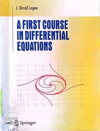 Image of A FIRST COURSE IN DIFFERNTIAL EQUATION
