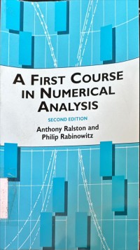 Image of A FIRST COURSE IN NUMERICAL ANALYSIS