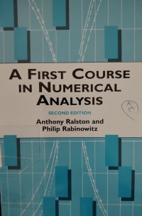 Image of A FIRST COURSE IN NUMERICAL ANALYSIS