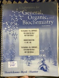 Image of A LABORATORY FOR GENERAL ORGANIC AND BIOCHEMISTRY