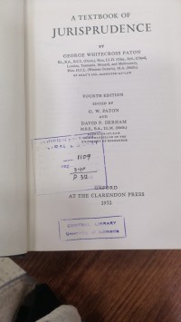 Image of A TEXTBOOK OF JURISPRUDENCE