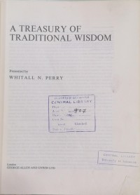 Image of A TREASURY OF TRADITIONAL WISDOM