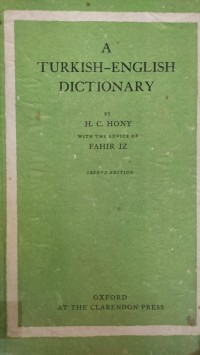 Image of A TURKISH- ENGLISH DICTIONARY