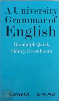 Image of A University Grammar of English