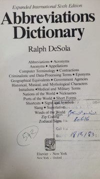 Image of Abbreviations Dictionary