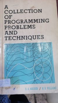 Image of ACOLLECTION OF PROGRAMMING PROBLEMS AND TECHNIQUES