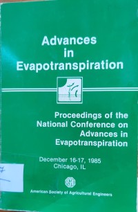 Image of Advances in Evapotranspiration
