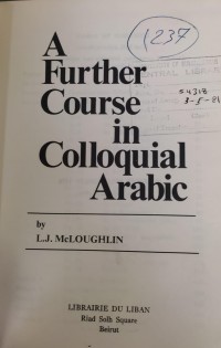 Image of AFurther Course Colloquial Arabic