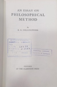 Image of AN ESSAY ON PHILOSOPHICAL METHOD