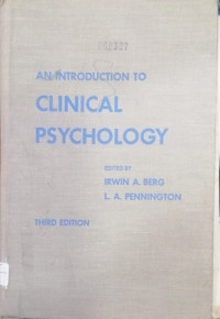 Image of AN INTRODUCTION TO CLINICAL PSYCHOLOGY