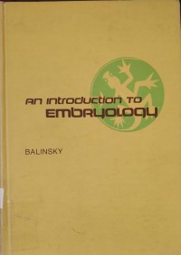 Image of An introduction TO EMBRYOLOGY