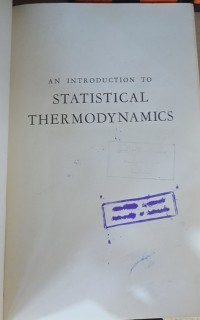 Image of AN INTRODUCTION TO STATISTICAL THERMODYNAMICS