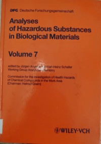 Image of Analyses of hazardous substances in biological materials