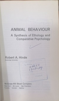 Image of ANIMAL BEHAVIOUR