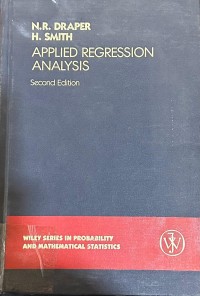 Image of APPLIED REGRESSION ANALYSIS