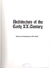 Image of ARCHITECTURE OF THE EARLY XX.CENTURY