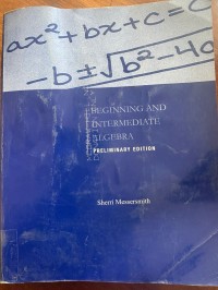 Image of Beginning and Intermediate Algebra