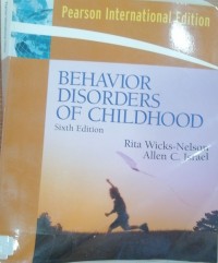 Image of BEHAVIOR DISORDERS OF CHILDHOOD