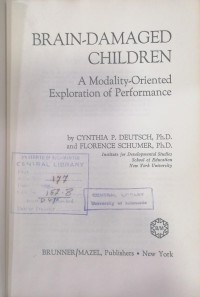 Image of BRAIN- DAMAGED CHILDREN