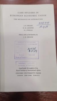 Image of CASE STUDIES IN EUROPEAN ECONOMIC UNION