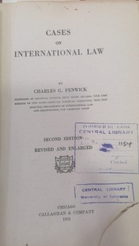 Image of CASES INTERNATIONAL LAW
