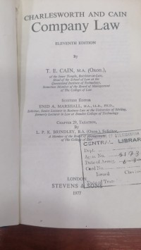 Image of CHARLESWORTH AND CAIN COMPANY LAW