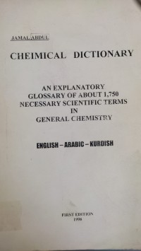 Image of CHEIMICAL DICTIONARY ENGLISH- ARABIC - KURDISH