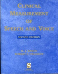Image of Clinical Measurement of Speech and Voice