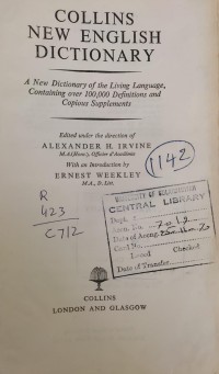 Image of COLLINS NEW ENGLISH DICTIONARY