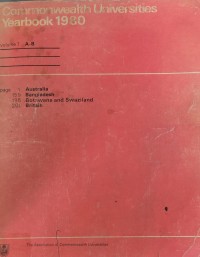 Image of Commonwealth Universities Year book 1980