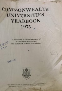 Image of COMMONWElth universities year book 1973