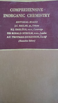 Image of COMPREHENSIVE INORGANIC CHEMISTRY