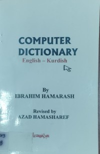 Image of COMPUTER DICTIONARY ENGLISH - kURDISH