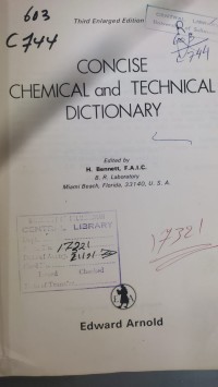 Image of CONCISE CHEMICAL AND TECHNICAL DICTIONARY
