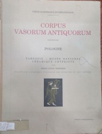 Image of CORPUS VASORUM ANTIQUORUM