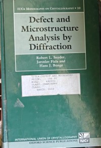 Image of DEFECT AND MICROSTRUCTURE ANALYSIS BY DIFFRACTION
