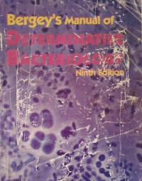 Image of DETERMINATIVE BACTERIOLOGY