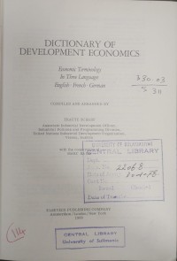 Image of Dictionary Development Economics