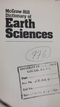 Image of DICTIONARY OF Earth Sciencee