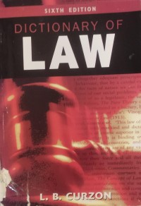 Image of DICTIONARY OF LAW