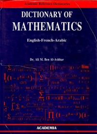 Image of DICTIONARY OF MATHEMATICS (English-French-Arabic)