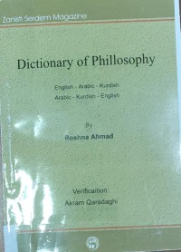 Image of Dictionary of phillosophy English - Arabic - Kurdish