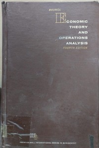 Image of Economics Theory and Operations Analysis