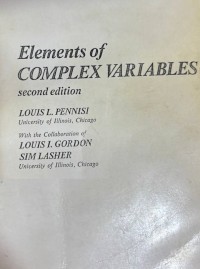 Image of Elements of Complex Variables