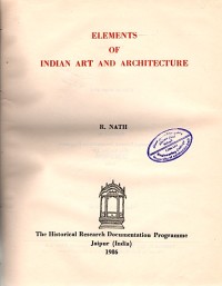 Image of ELEMENTS OF INDIAN ART AND ARCHITECTURE